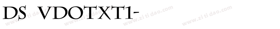 DS VDOTXT1字体转换